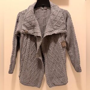 Musetti Y2K Gray Cardigan Wool &Cashmere Sweater Size 3